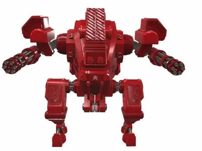 Battle mech robot mobi 6R 3D model