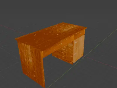Soviet Table PS1 Style Low-poly 3D model