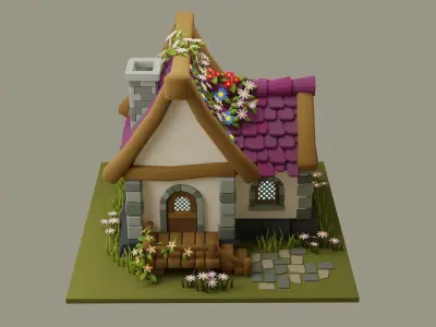 Cartoon House 9 3D model