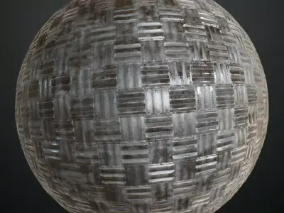 Pale Matte Directional Anti-Slip Metal PBR Seamless Texture