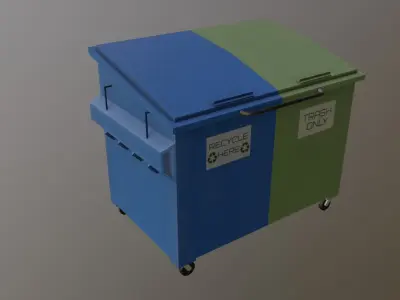 GAME READY Pastel Textured Environment Props Low-poly 3D model