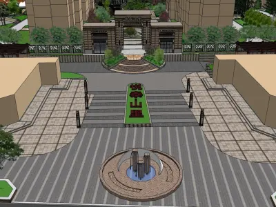 5 theme park  center of apartment massing  3D model