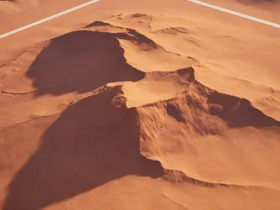 Wadi Rum dunes pack of 6 V2 Low-poly 3D model