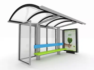 Bus Station 3D model