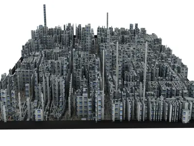  City of Beijing Low-poly 3D model