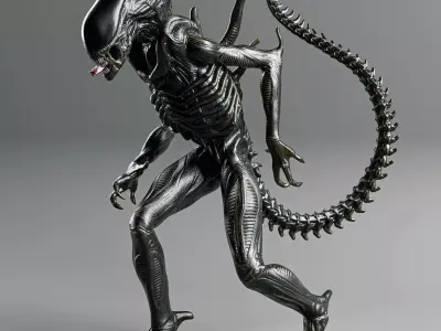 XenoMorph alien Creature -Non animated 3D model
