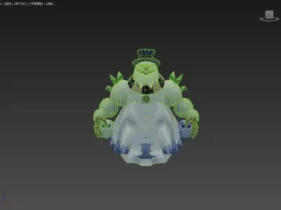 snowman Low-poly 3D model