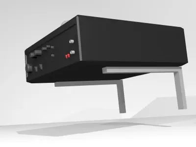  Sound Audio Mixer Amplifier and Microphone Low-poly 3D model