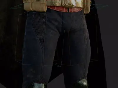 Robin 3D Model Arkham Knight Rigged PBR Cape Blender FBX OBJ Low-poly 3D model