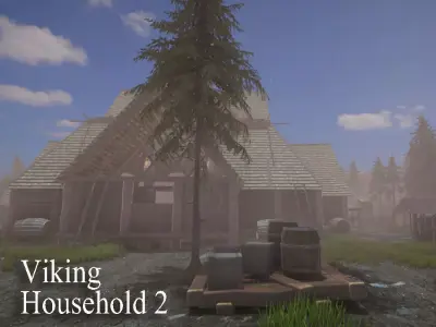 Viking Household 2 Low-poly 3D model