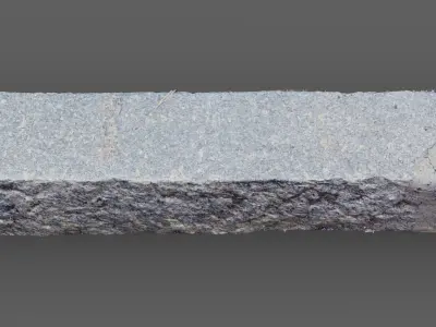 Street granite border raw scan 3D model