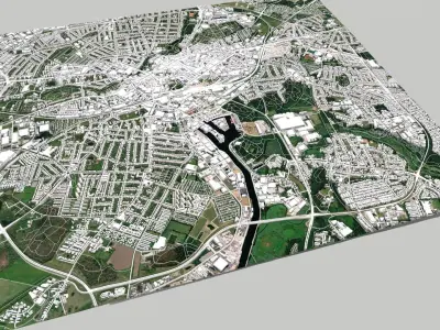 Cityscape Odense Denmark 3D model