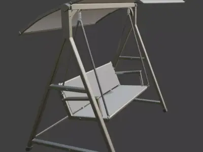 Modern Canopy Swing Bench 3D model