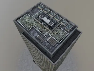 London 40Bank Street Low-poly 3D model