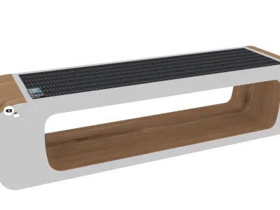 Solar Furniture Bench 3D model