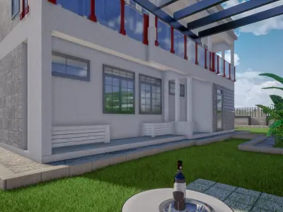 4 Bedroomed Bungalow 3D model