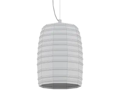 BRUNI three glass pendant lights with gold finish 3D model