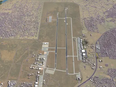 Niamey Airport Low-poly 3D model