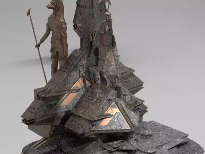 Ra Has Returned Sci-Fi City Tower 13 3D model