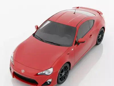 High Fidelity Toyota GT86 Sports Coupe Low-poly 3D model