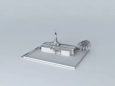 LDS. Temple Montevideo Uruguay, Templo Mormon, 103 rd. operat... Free 3D model