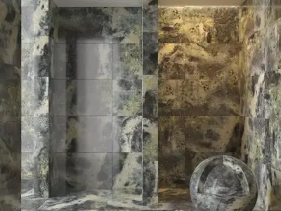 Marble wall 309 3D model