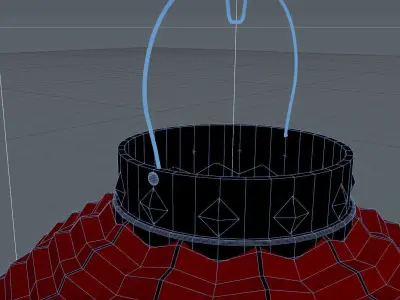 chinese red lantern Low-poly 3D model