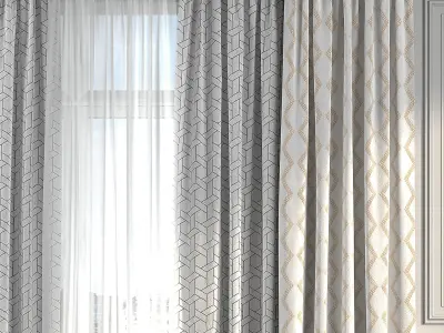 Curtain Set 241 3D model