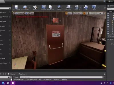 Fire Exit Door Free low-poly 3D model