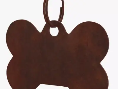 Dog Collar Tag 03 3D model