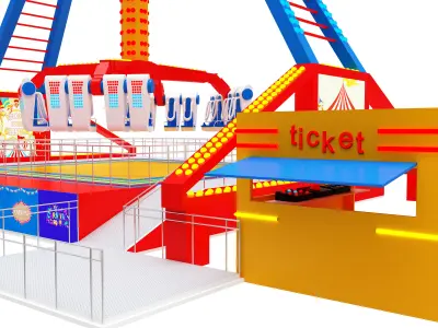 Funfair Crazy Vertical Rider 3D model