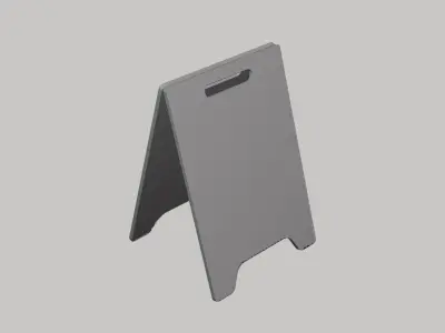 Board Stand Geometry Only No Textures No Materials 3D model