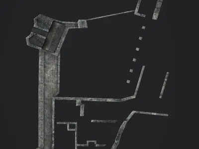 Berry Pomeroy Castle Low-poly 3D model