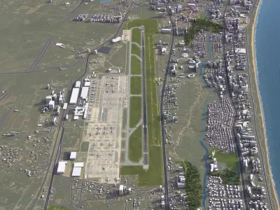 Sanya - Airport - SYX Low-poly 3D model