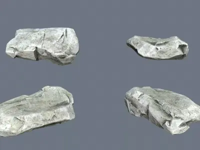sea stones Low-poly 3D model