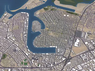 Ajman - City 3D Model Low-poly 3D model