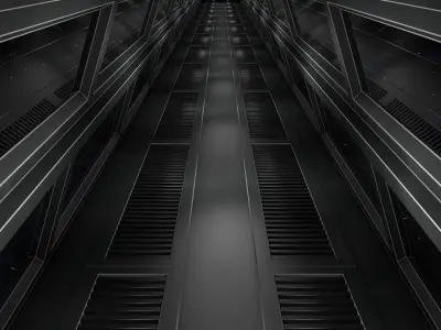 Sci Fi Tunnel 3D model 36