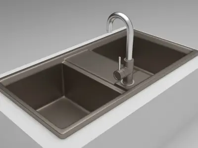 Kitchen Sink 2 Low-poly 3D model
