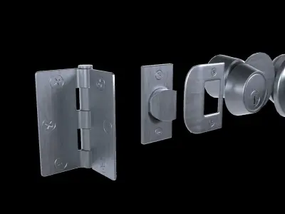 Door Parts Free 3D model
