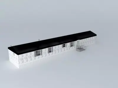 Single Wide Trailer Home Free 3D model