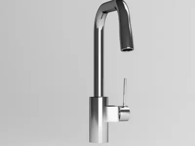 Faucet chrome kitchen 3D model