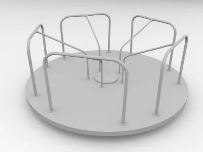 Carousel metal tray 3D model