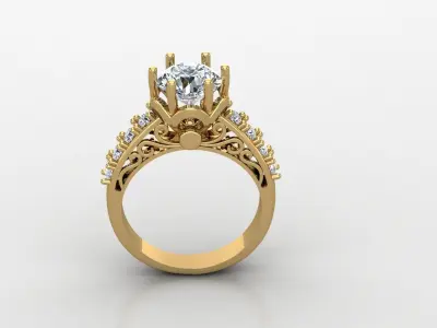 ENGAGEMENT RING 3D print model 48