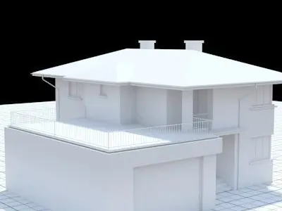 highly detailed single-family house 16 3D model