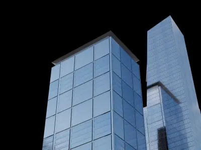 Hudson Yards Pack - All Hudson Yards Towers Low-poly 3D model