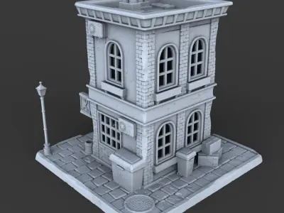 Old Town Architecture 3D print model
