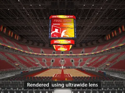 Basketball arena v2 - interior - low poly Low-poly 3D model