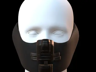 Gas mask helmet 3d model scifi Low-poly  Low-poly 3D model 162