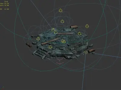 Game Black River - Building - Ruin 01 3D model