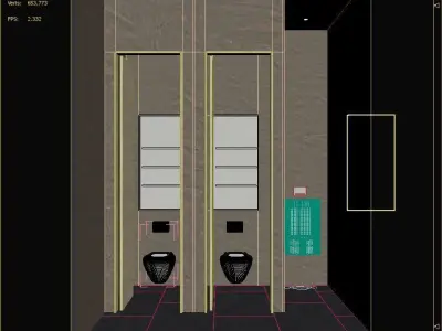 BATHROOM INTERIOR FULL 3D SCENE 3D model